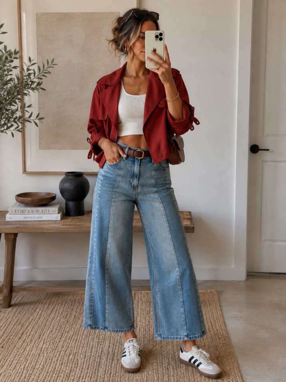 American Eagle Low Rise Ultra Wide Leg Jeans Size 4 fit size 8-10 Short Y2K